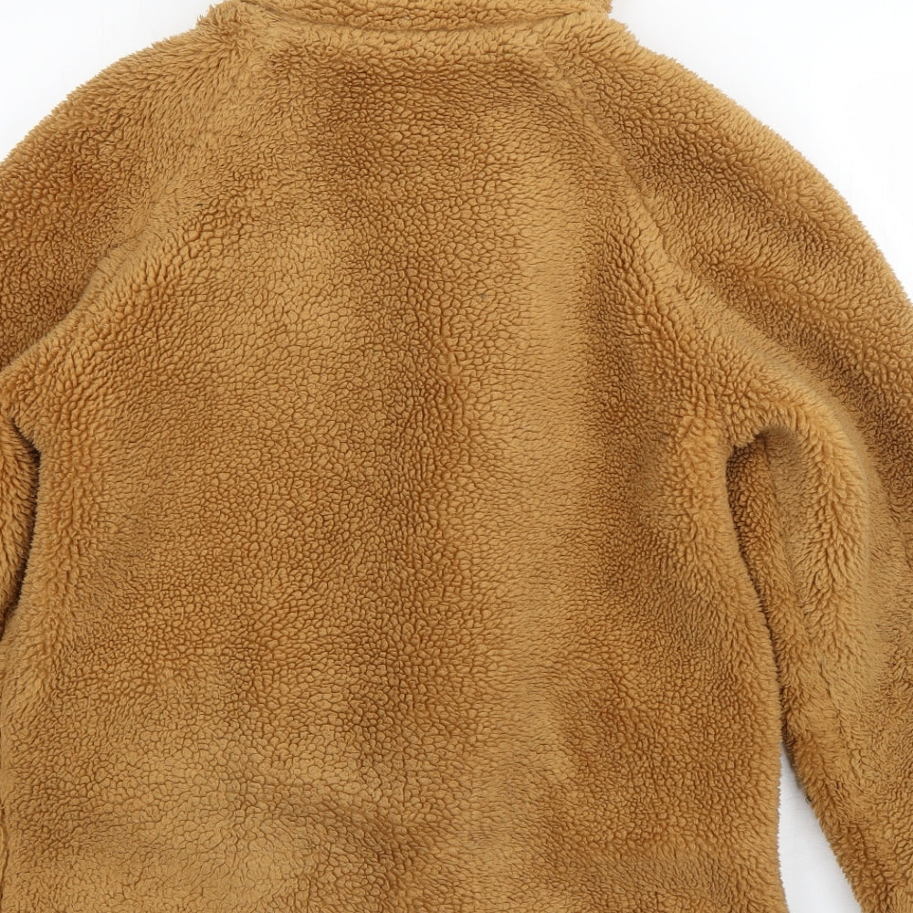 Topshop Womens Brown   Overcoat Coat Size XS  Zip