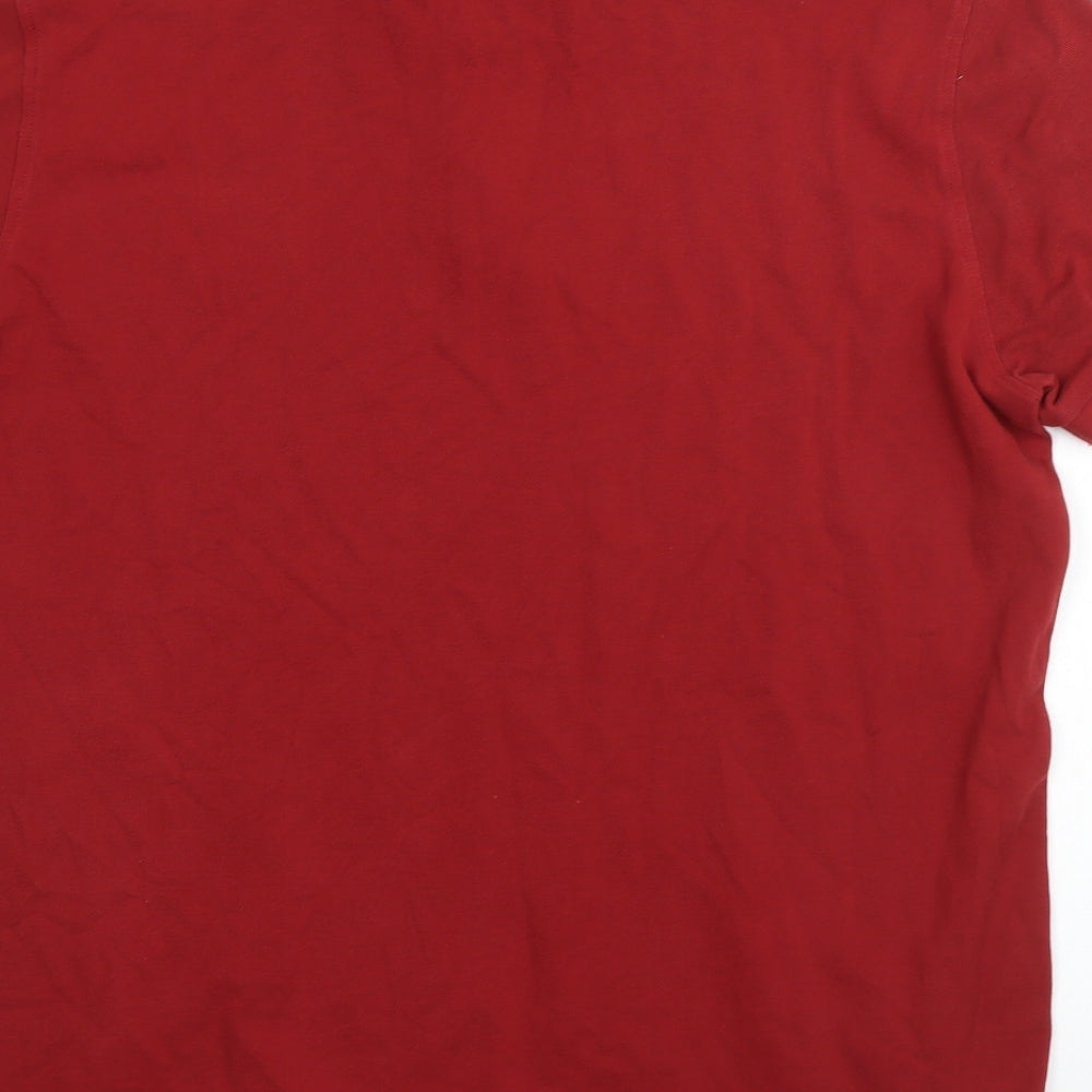 HUGO BOSS Mens Red  Cotton  Polo Size XL Collared