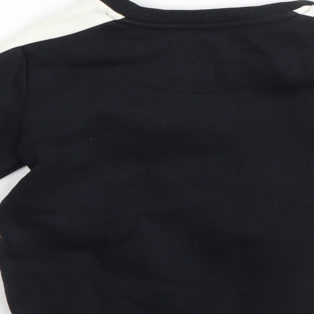F&F Boys Black  Cotton Pullover Jumper Size 18-24 Months