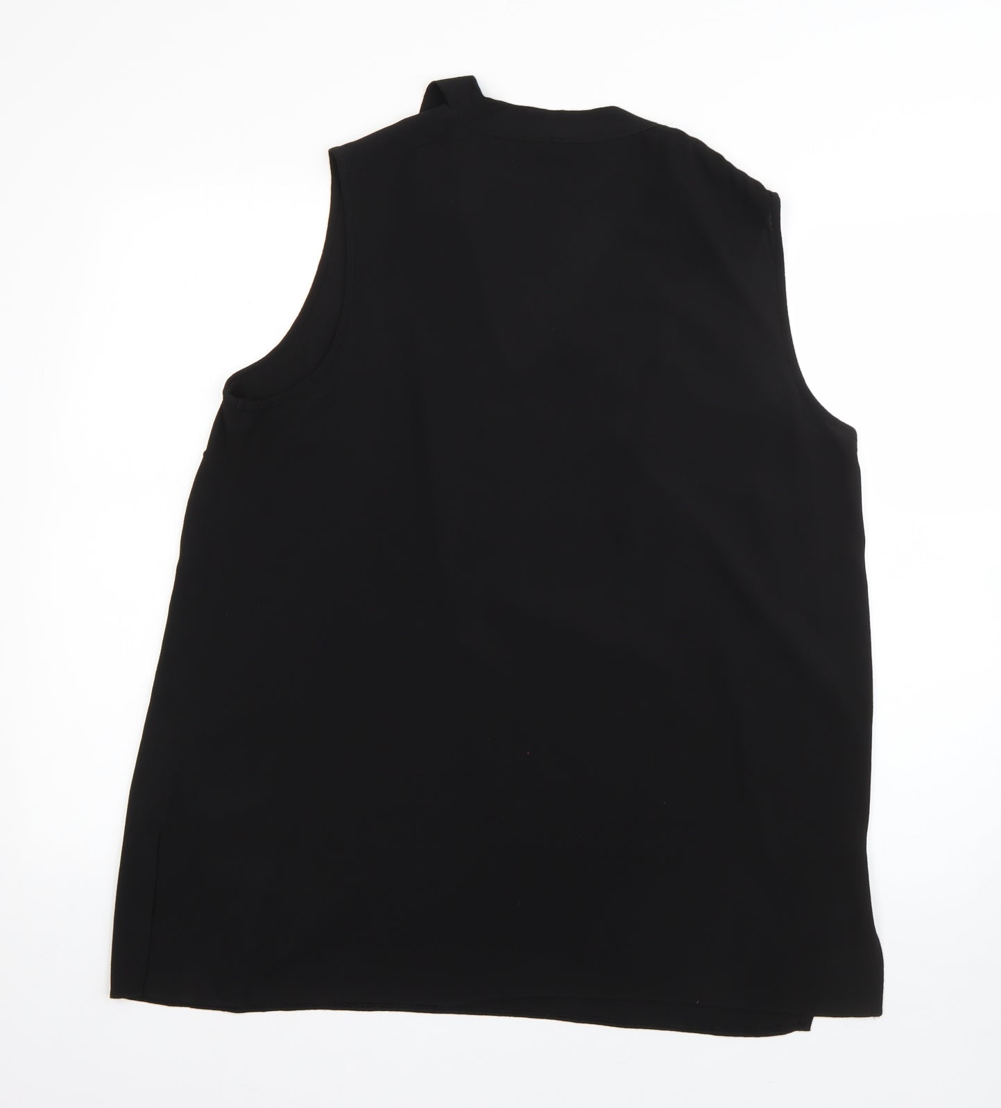 Dorothy Perkins Womens Black  Polyester Basic Blouse Size 16 High Neck