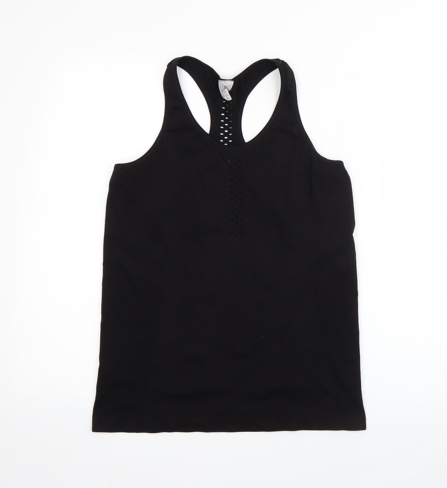 Preworn Womens Black  Nylon Basic Tank Size M Round Neck