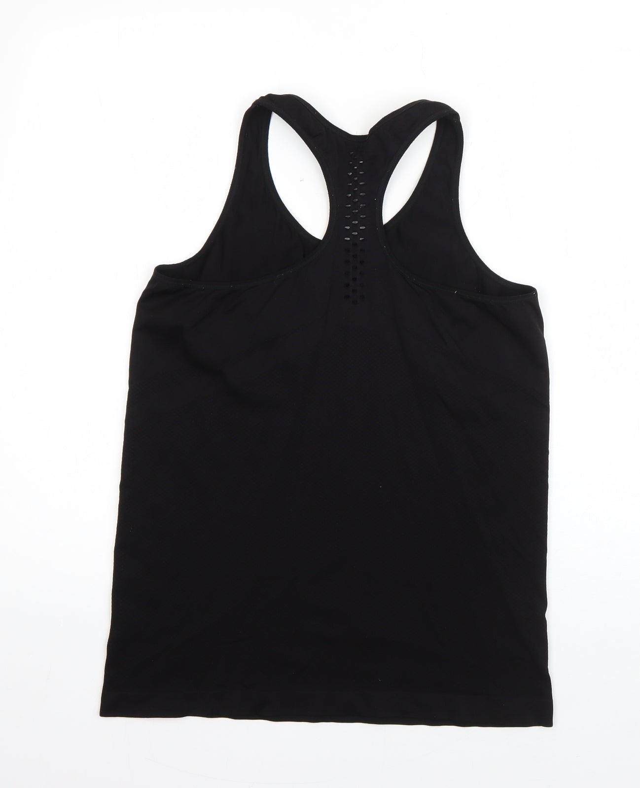 Preworn Womens Black  Nylon Basic Tank Size M Round Neck