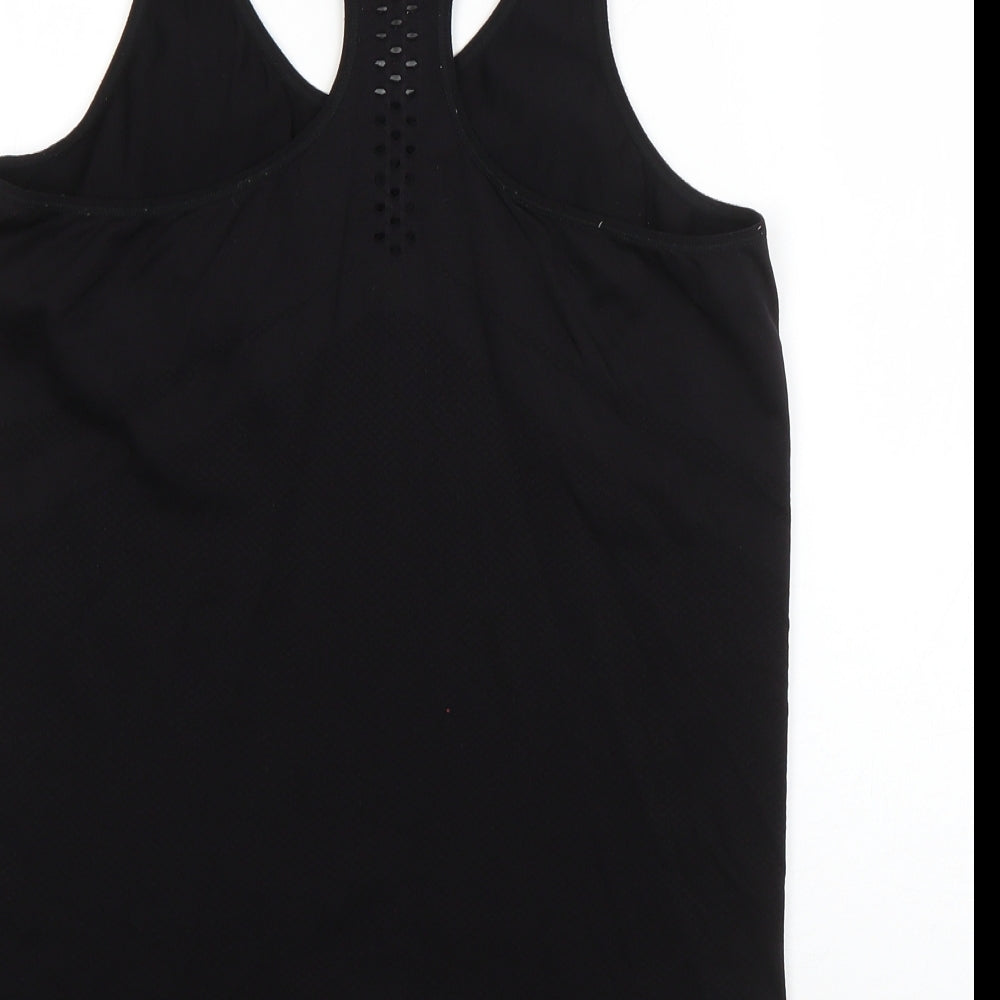 Preworn Womens Black  Nylon Basic Tank Size M Round Neck