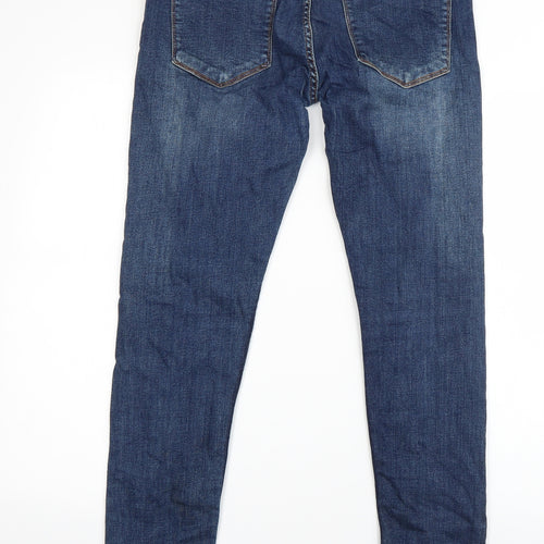 Ustop Mens Blue  Cotton Straight Jeans Size 34 L30 in Regular