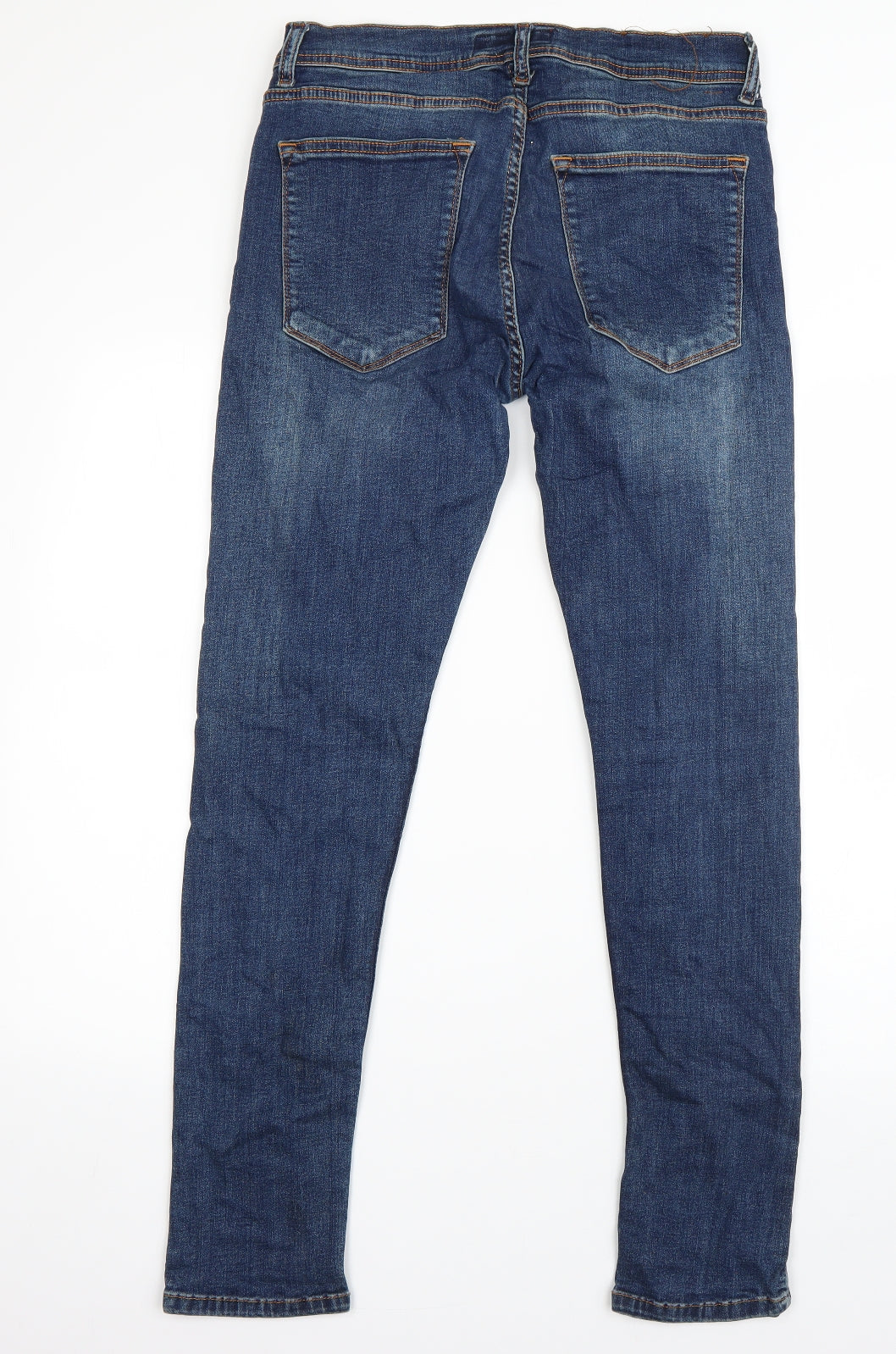 Ustop Mens Blue  Cotton Straight Jeans Size 34 L30 in Regular