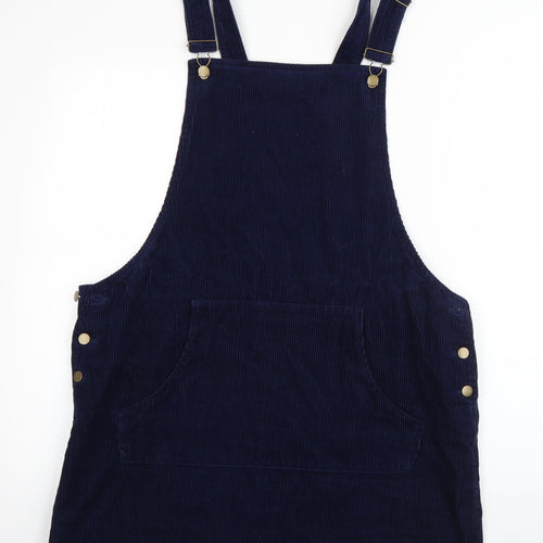 George Womens Blue  Cotton Pinafore/Dungaree Dress  Size 16  Square Neck