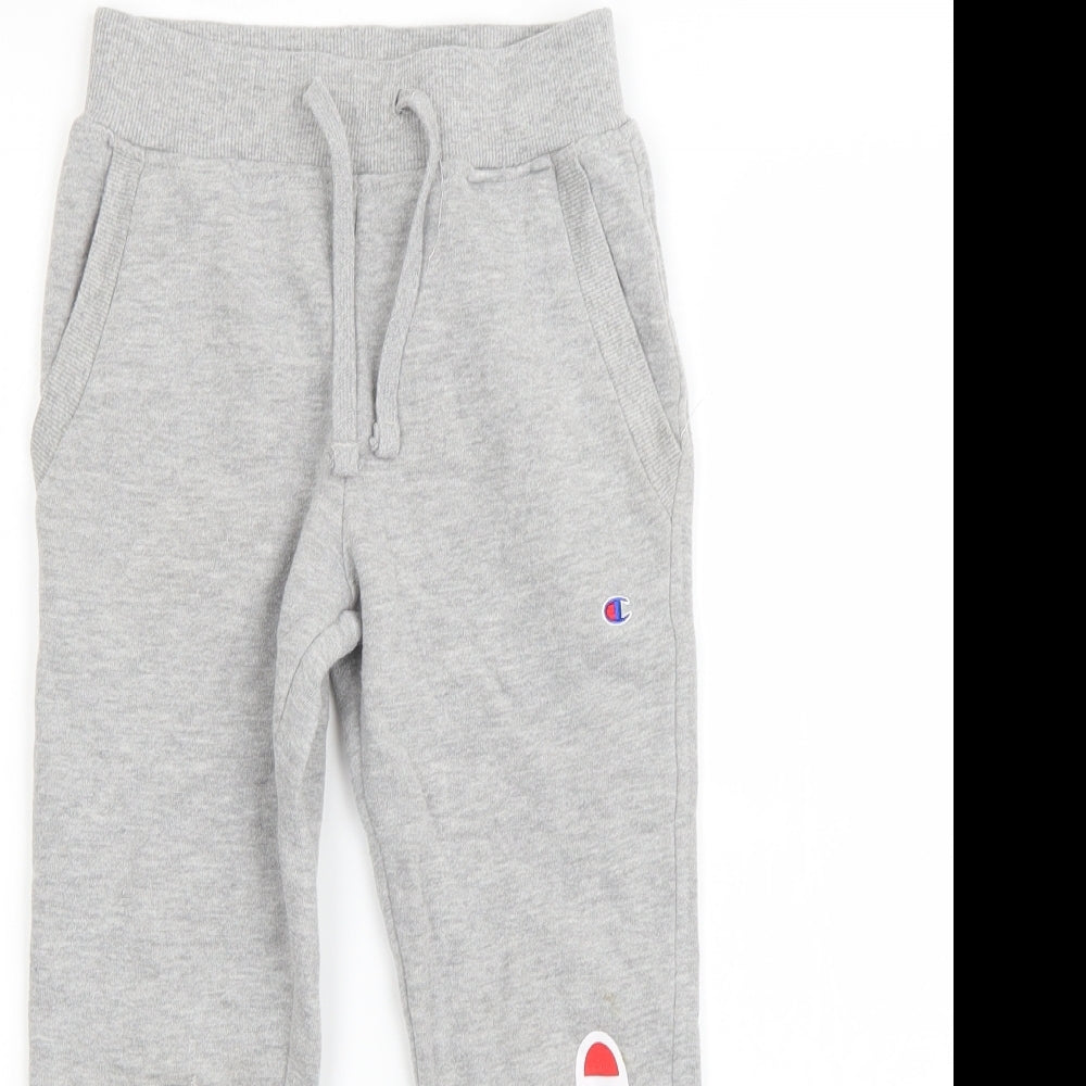 Champion Boys Grey  Cotton Sweatpants Trousers Size 6 Years  Regular