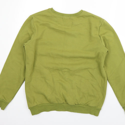 Sanctum Mens Green  Cotton Pullover Sweatshirt Size S