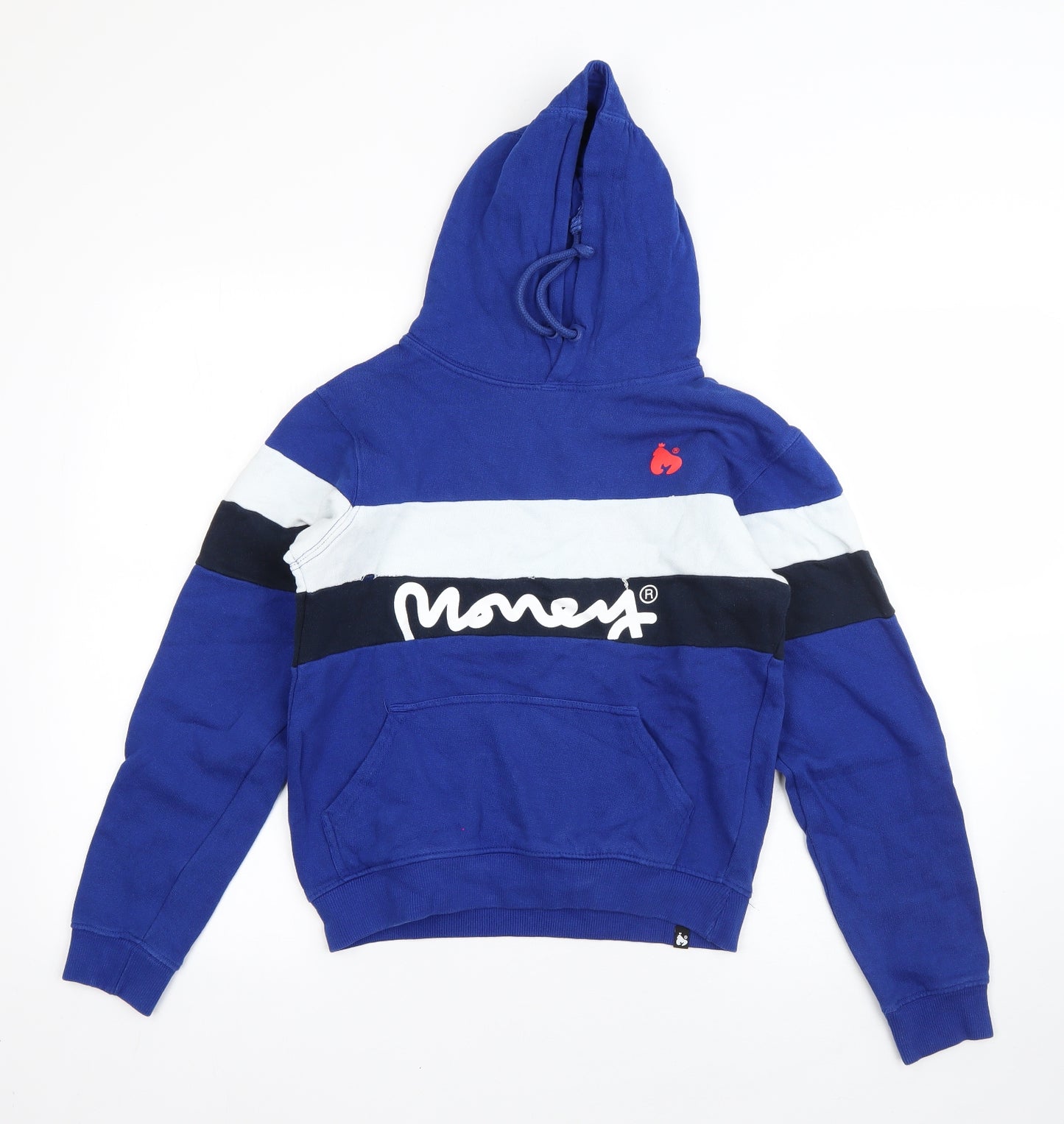 Money Boys Blue  Cotton Pullover Hoodie Size 9-10 Years