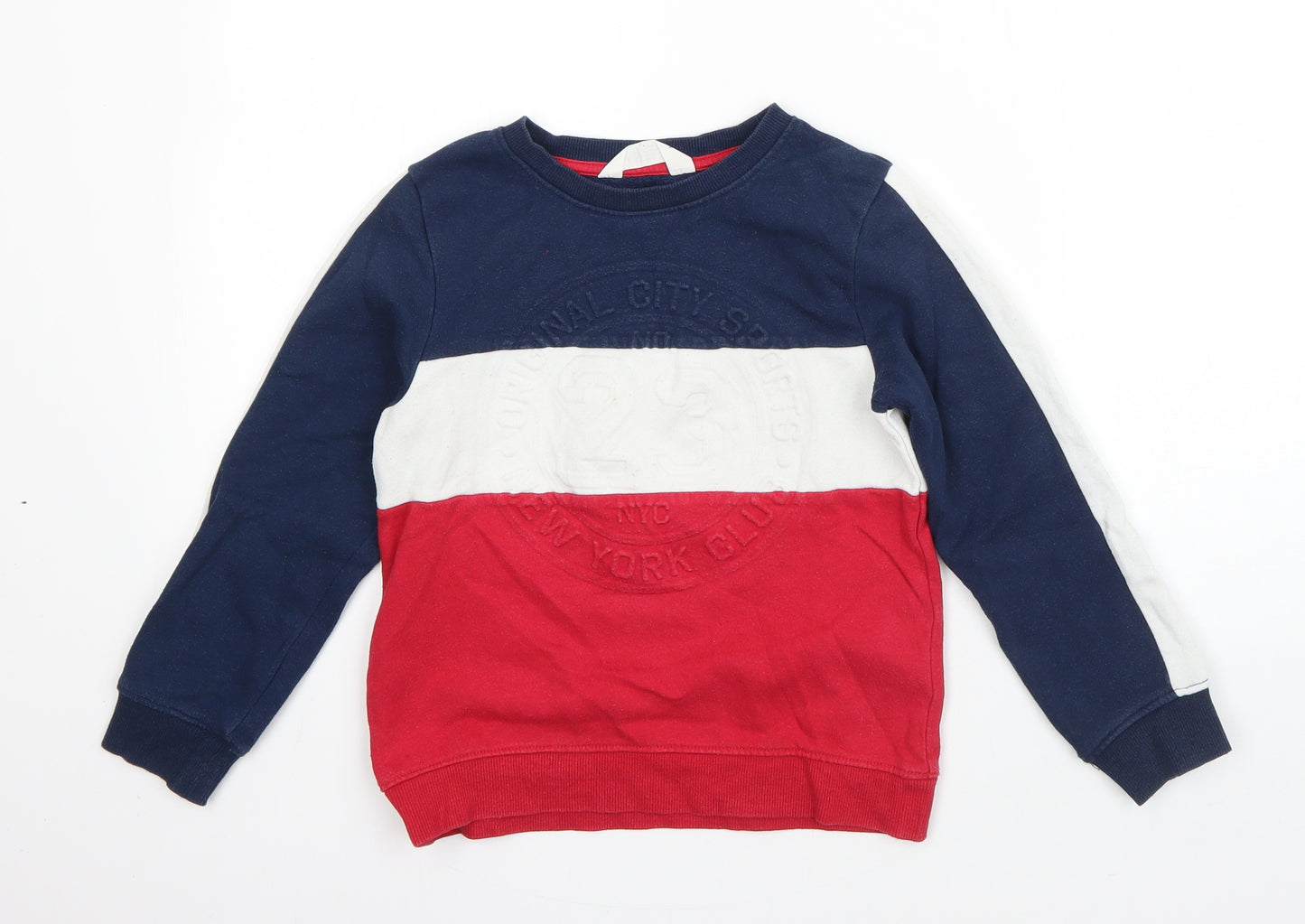 Primark Boys Blue  Cotton Pullover Sweatshirt Size 7-8 Years