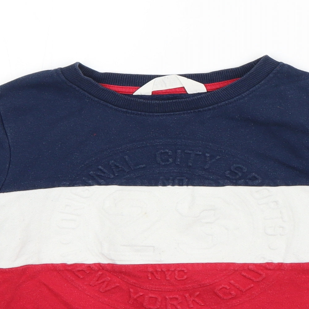 Primark Boys Blue  Cotton Pullover Sweatshirt Size 7-8 Years