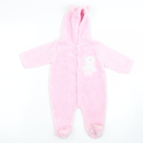 Bebe Bonito Girls Pink  Polyester Babygrow One-Piece Size 3-6 Months