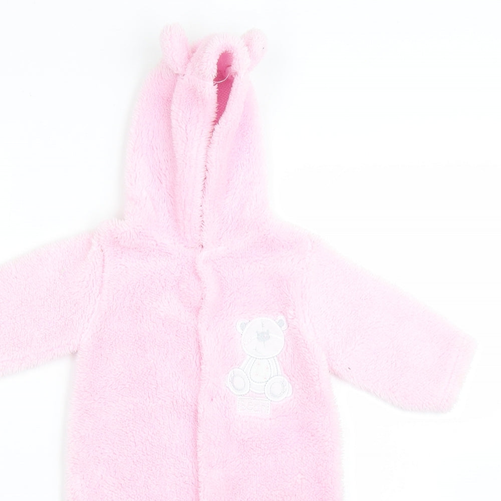Bebe Bonito Girls Pink  Polyester Babygrow One-Piece Size 3-6 Months