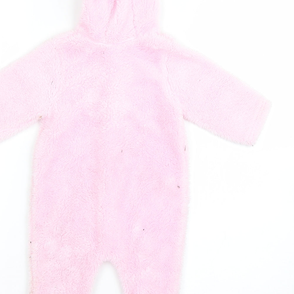 Bebe Bonito Girls Pink  Polyester Babygrow One-Piece Size 3-6 Months