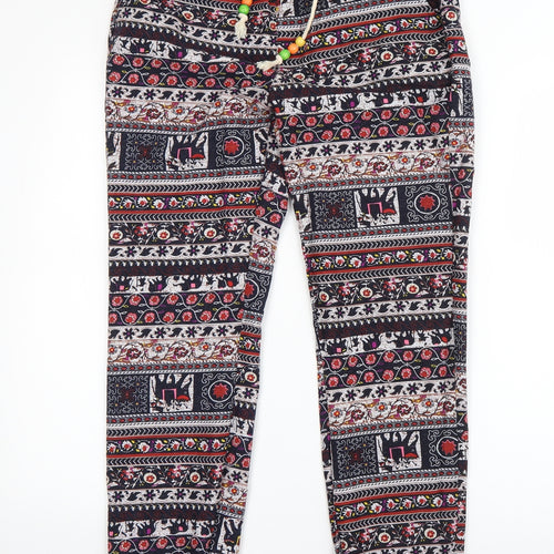 Preworn Womens Multicoloured Paisley Polyester Jegging Trousers Size M L28 in Regular