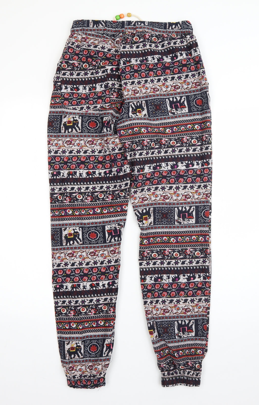 Preworn Womens Multicoloured Paisley Polyester Jegging Trousers Size M L28 in Regular
