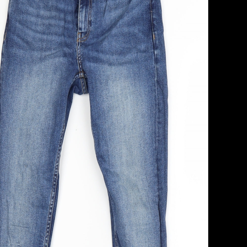 Zara Womens Blue  Cotton Skinny Jeans Size 10 L26 in Regular