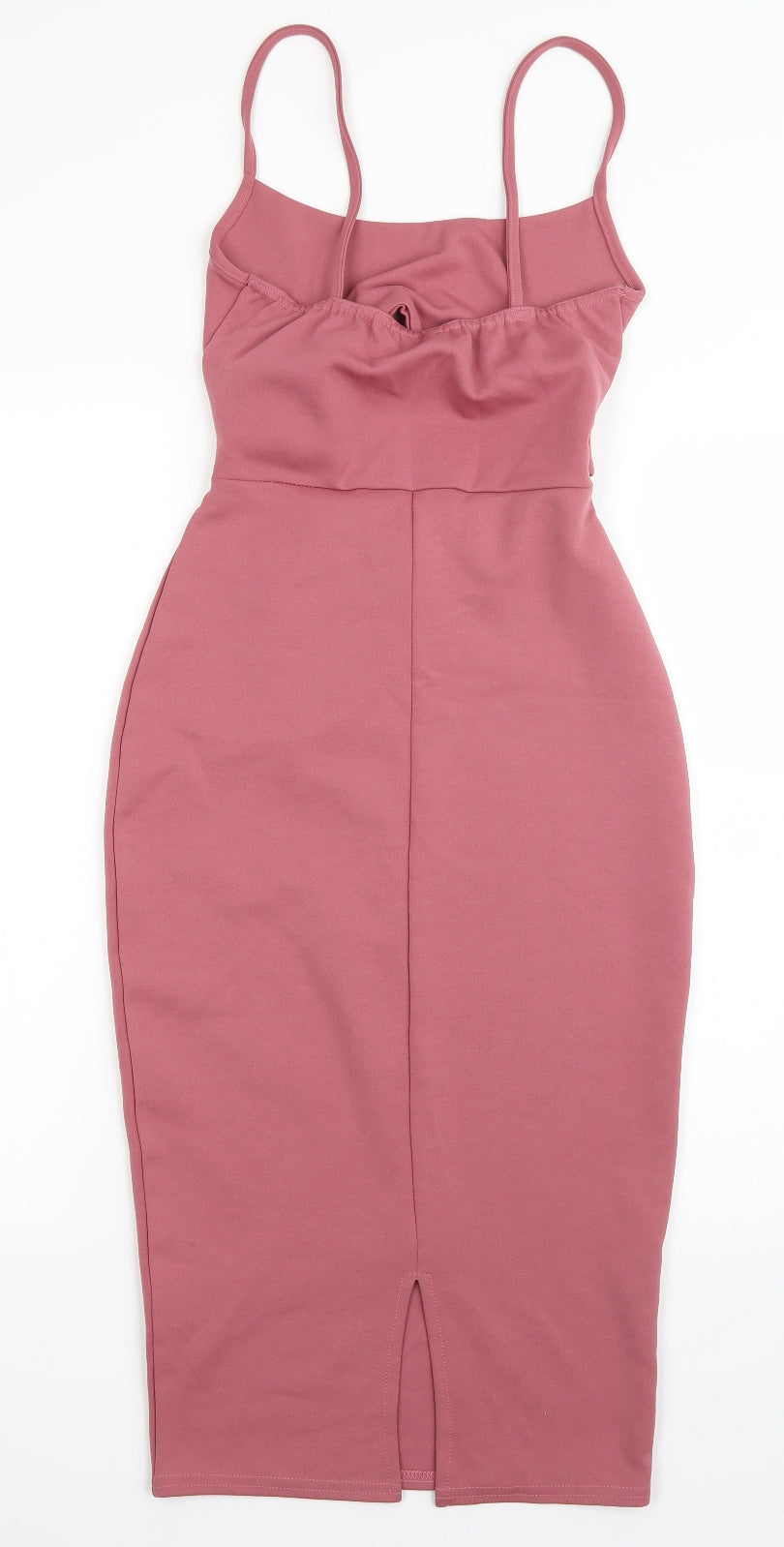 Pretty Little Thing Womens Pink  Polyester Shift  Size 6  Square Neck