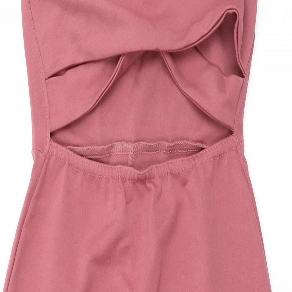 Pretty Little Thing Womens Pink  Polyester Shift  Size 6  Square Neck