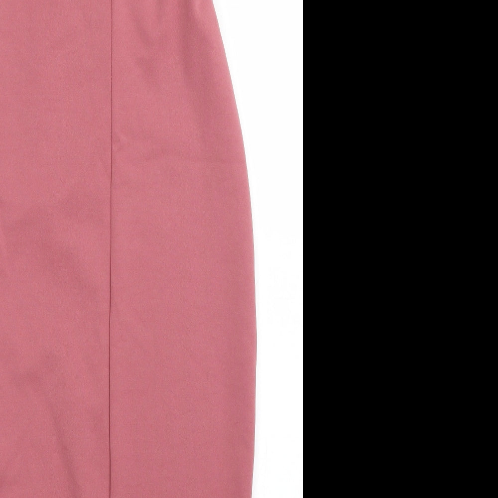 Pretty Little Thing Womens Pink  Polyester Shift  Size 6  Square Neck