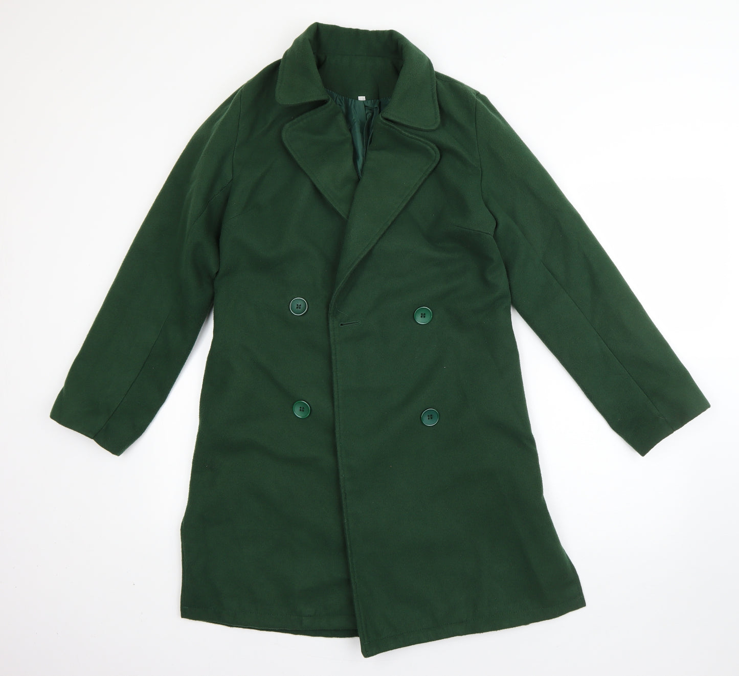 Preworn Womens Green   Overcoat Coat Size S  Button