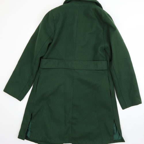 Preworn Womens Green   Overcoat Coat Size S  Button