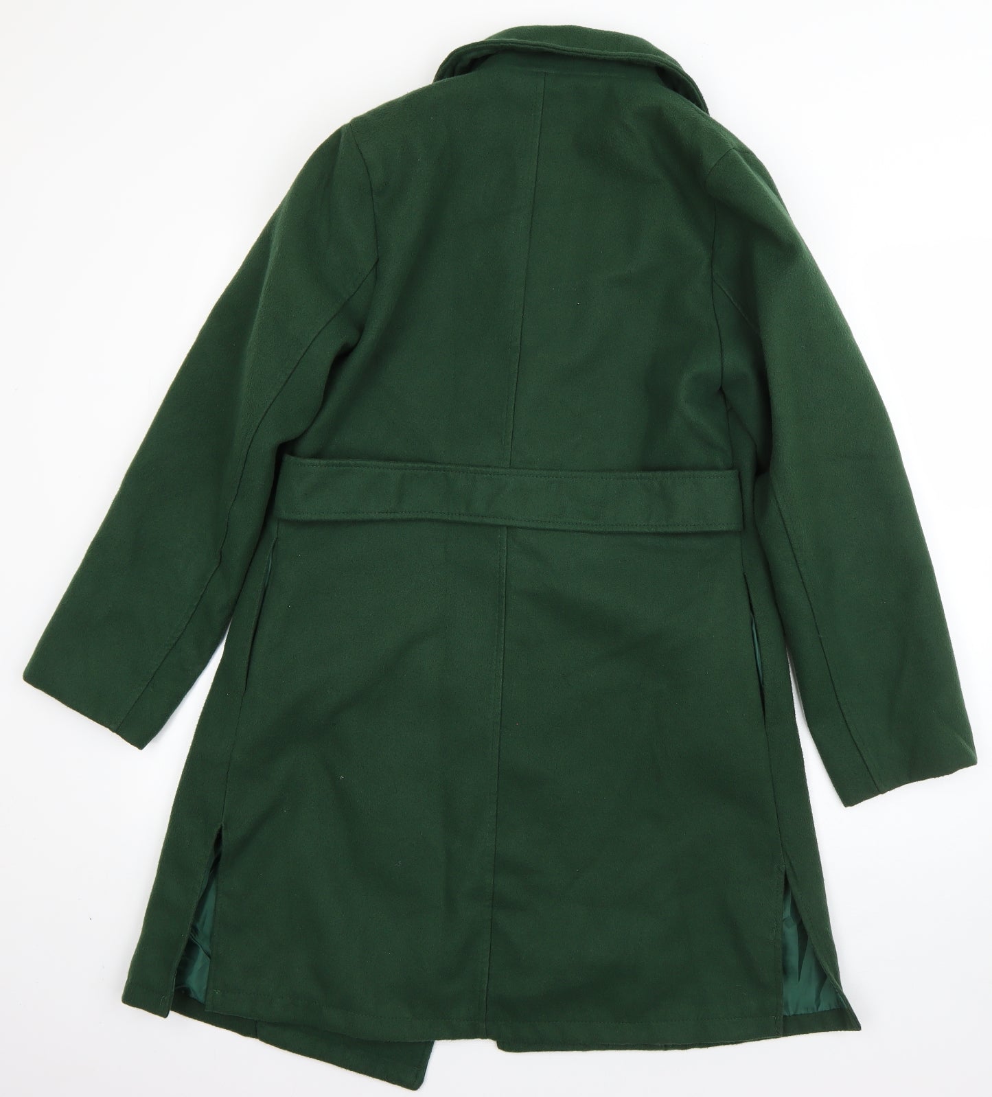 Preworn Womens Green   Overcoat Coat Size S  Button