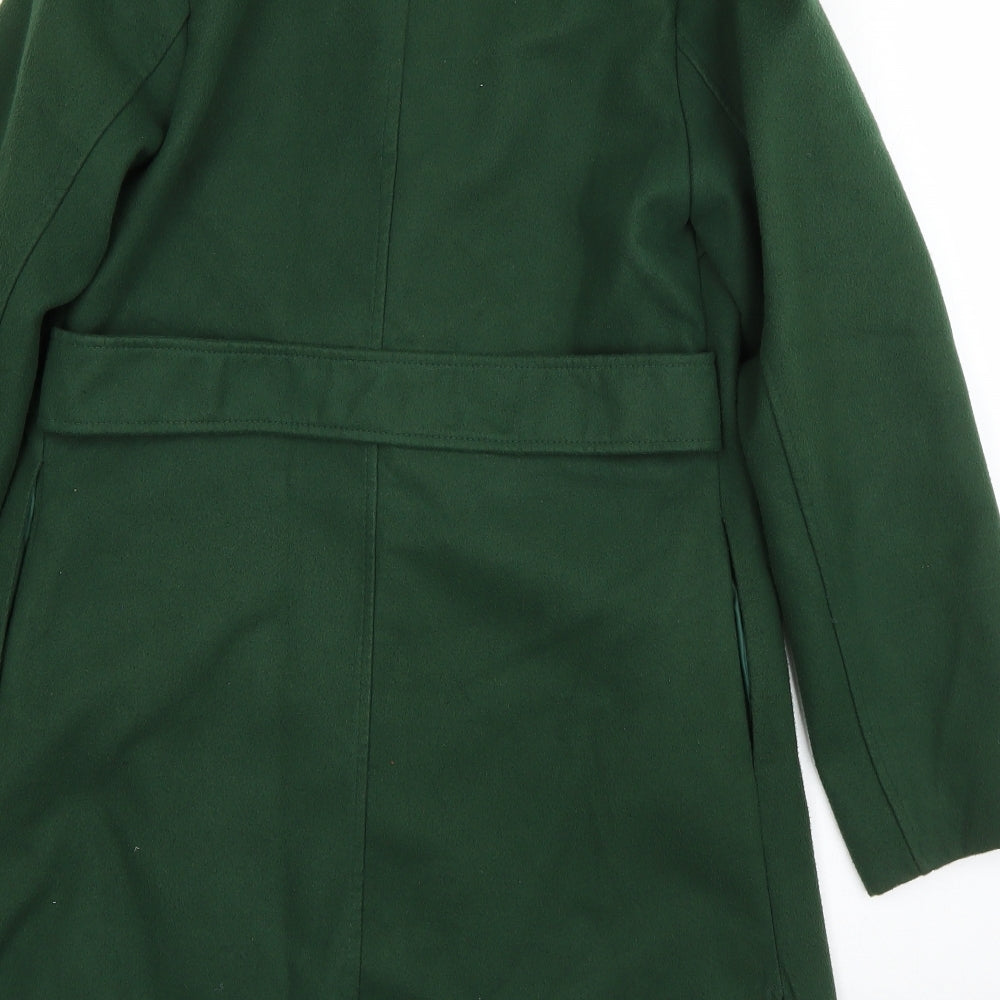 Preworn Womens Green   Overcoat Coat Size S  Button