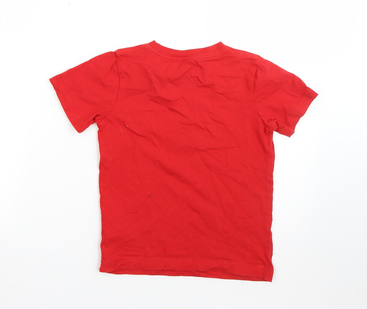 Converse Boys Red  Cotton Basic T-Shirt Size 6-7 Years Round Neck