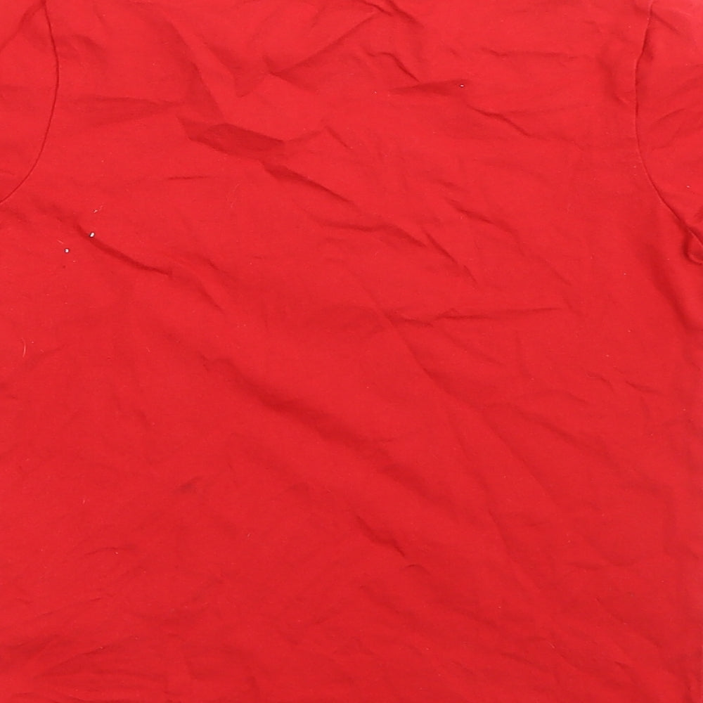 Converse Boys Red  Cotton Basic T-Shirt Size 6-7 Years Round Neck
