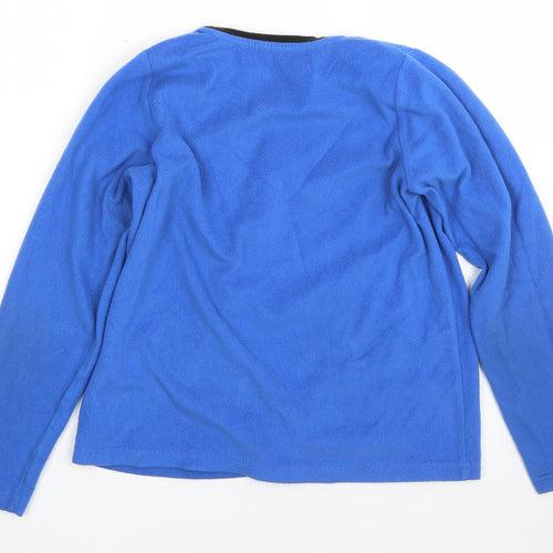 Preworn Boys Blue Round Neck  Polyester Pullover Jumper Size 13 Years
