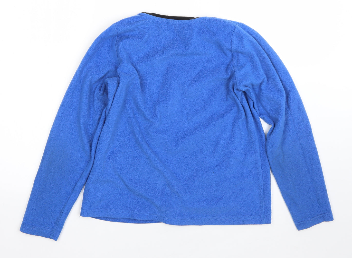 Preworn Boys Blue Round Neck  Polyester Pullover Jumper Size 13 Years
