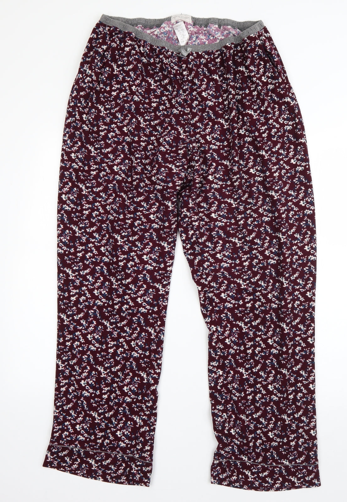 NEXT Womens Red Floral Polyester  Pyjama Pants Size L