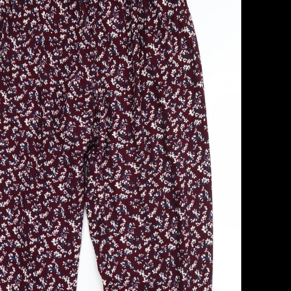 NEXT Womens Red Floral Polyester  Pyjama Pants Size L