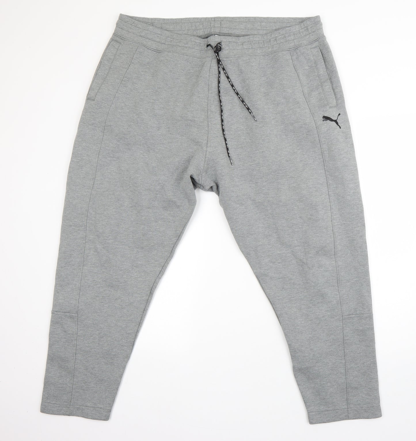 PUMA Mens Grey  Cotton Sweatpants Trousers Size 2XL L24 in Regular