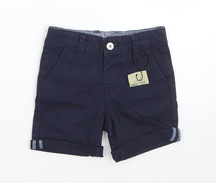 Denim Co Boys Blue Cotton Cargo Trousers Size 18-24 Months