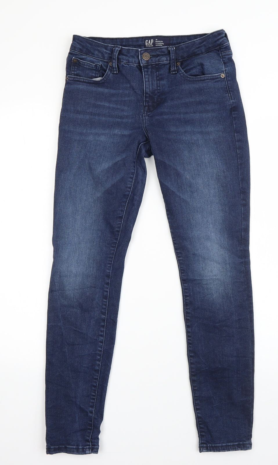 Gap Womens Blue  Cotton Skinny Jeans Size 26 L26 in Regular