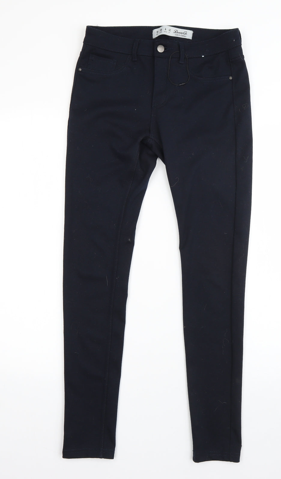 Denim Co. Womens Black  Polyester Jegging Jeans Size 10 L28 in Regular