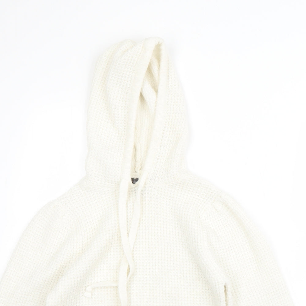 Primark Womens Beige  Polyester Pullover Hoodie Size S