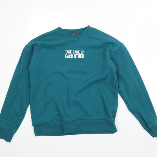 Primark Womens Green  Polyester Pullover Sweatshirt Size XS