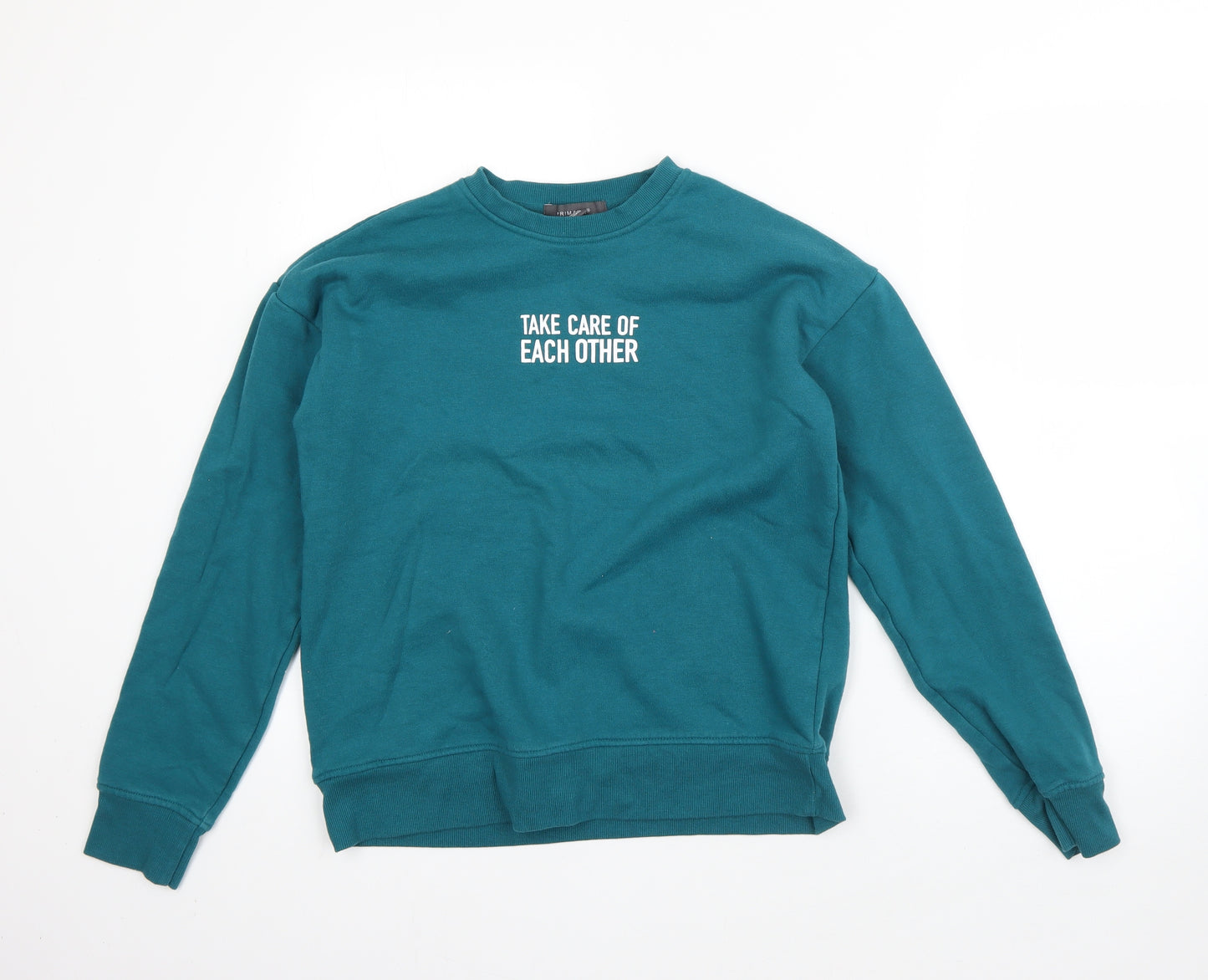 Primark Womens Green  Polyester Pullover Sweatshirt Size XS
