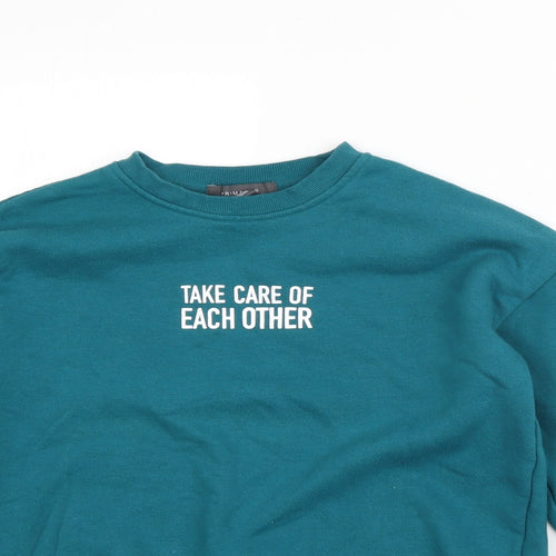 Primark Womens Green  Polyester Pullover Sweatshirt Size XS