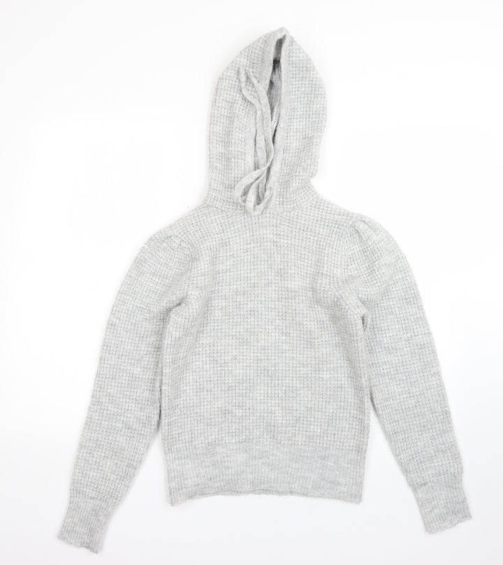 Primark Womens Grey  Polyester Pullover Hoodie Size S