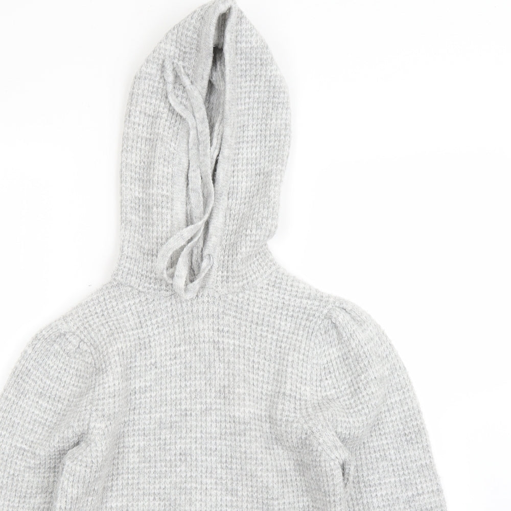 Primark Womens Grey  Polyester Pullover Hoodie Size S