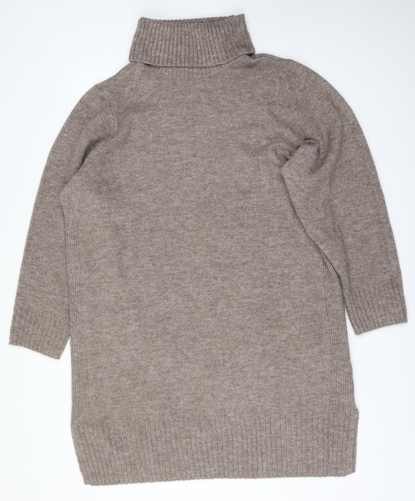 F&F Womens Brown  Polyester Jumper Dress  Size 22  Roll Neck