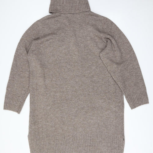 F&F Womens Brown  Polyester Jumper Dress  Size 22  Roll Neck