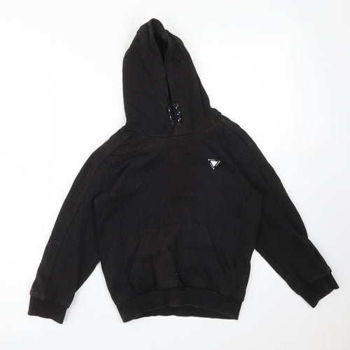 Matalan Boys Black  Cotton Pullover Hoodie Size 8 Years