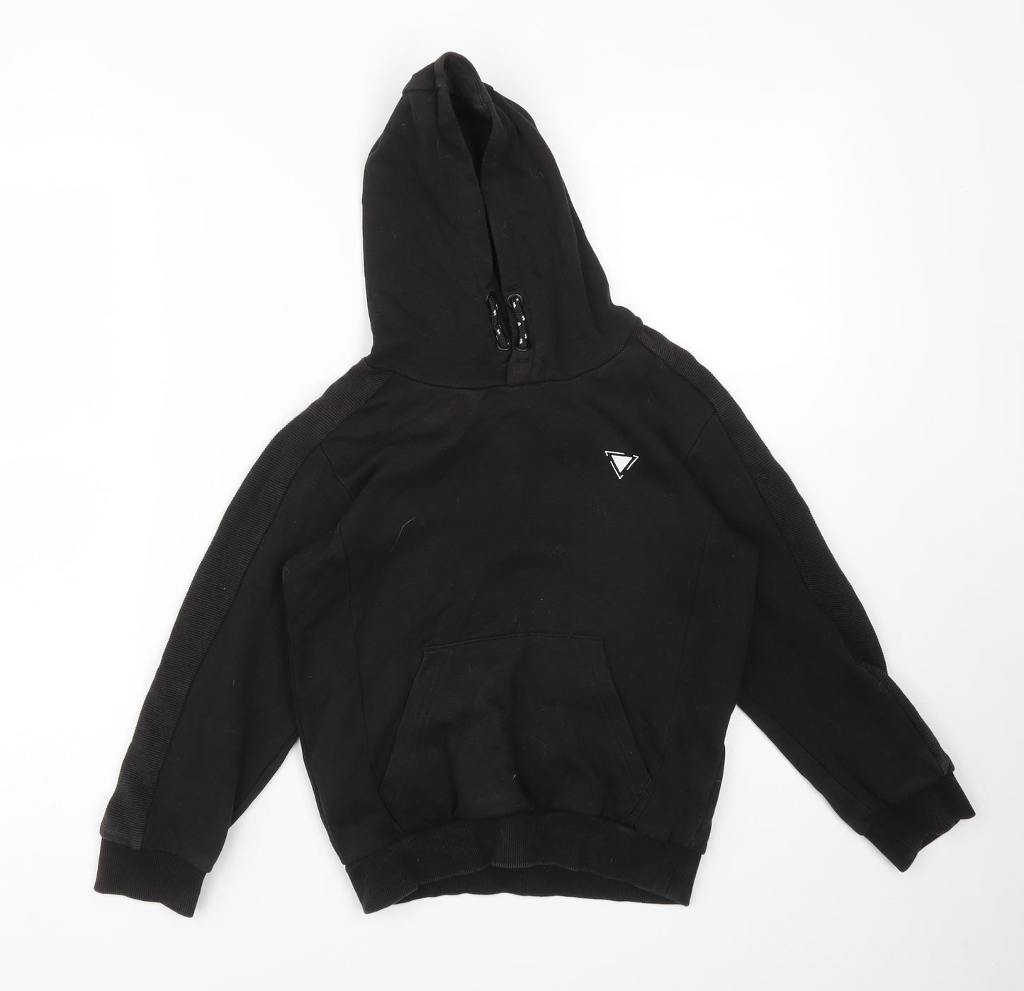 Matalan Boys Black  Cotton Pullover Hoodie Size 8 Years