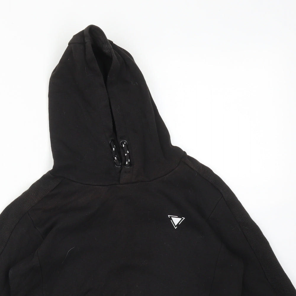 Matalan Boys Black  Cotton Pullover Hoodie Size 8 Years