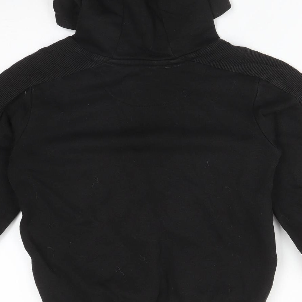 Matalan Boys Black  Cotton Pullover Hoodie Size 8 Years